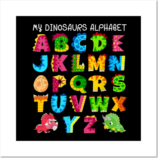 Dinosaurs Alphabet A-Z ABC Dino Identification Posters and Art